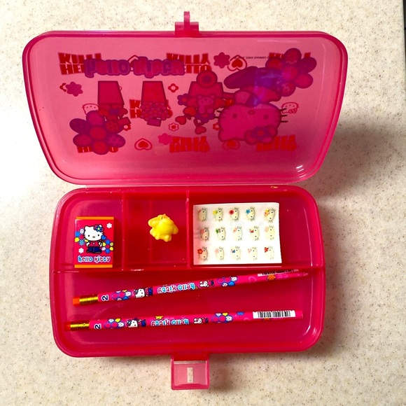 Hello Kitty vintage pencil box y2k Sanrio pink hello kitty storage organizer - Picture 3 of 11